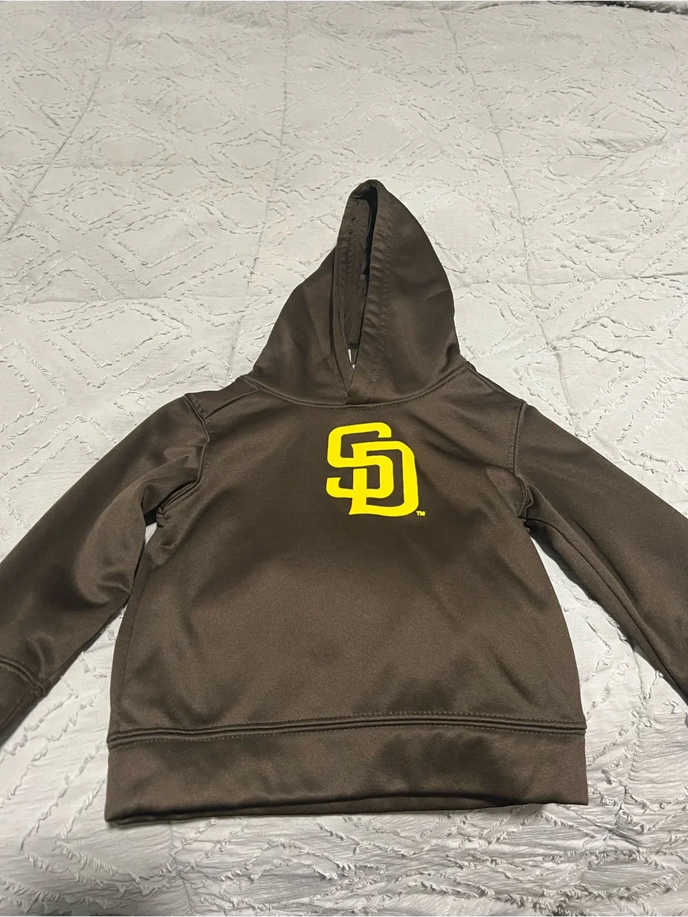 Genuine Merchandise Brown Kids Hoodie with Yellow SD Logo